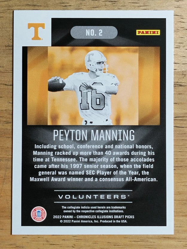 2022 Panini Chronicles Draft Picks Illusions #2 Peyton Manning