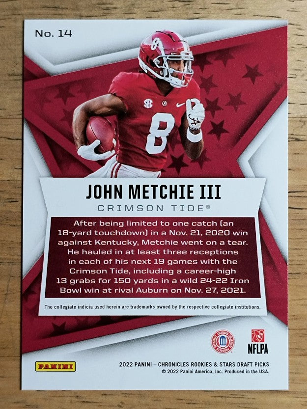 2022 Panini Chronicles Draft Picks Rookies and Stars #14 John Metchie III