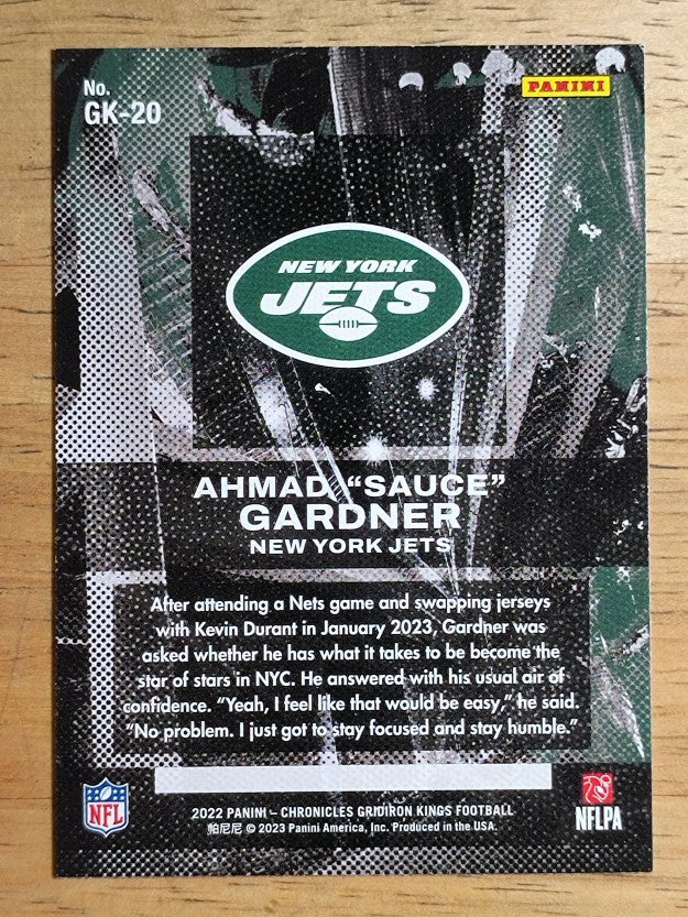 2022 Panini Chronicles Gridiron Kings #20 Ahmad Gardner