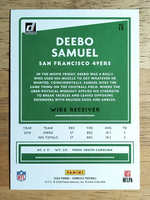 2020 Donruss #15 Deebo Samuel