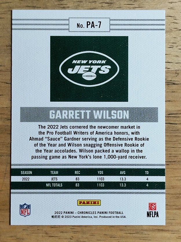 2022 Panini Chronicles Panini #7 Garrett Wilson