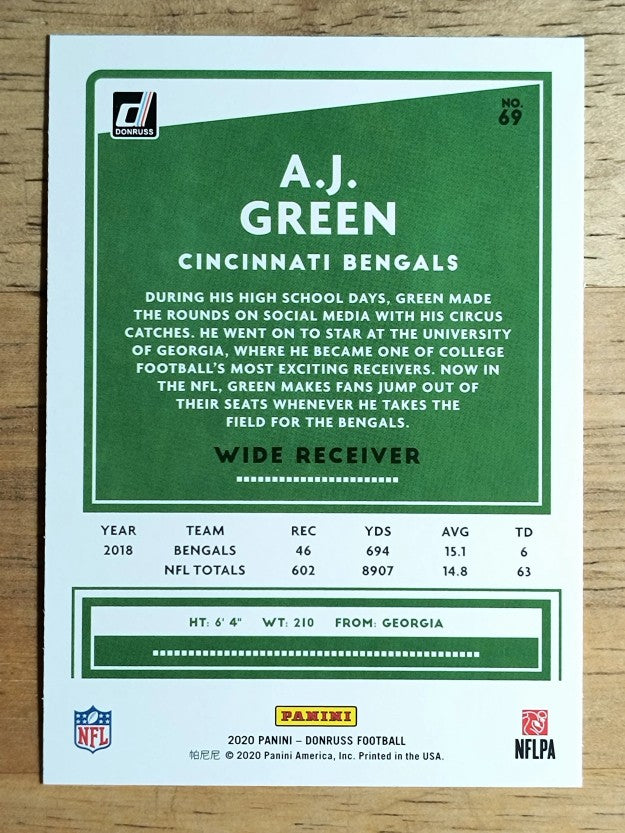 2020 Donruss #69A A.J. Green