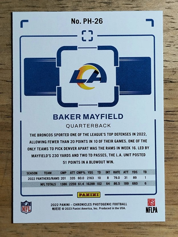 2022 Panini Chronicles Photogenic #26 Baker Mayfield