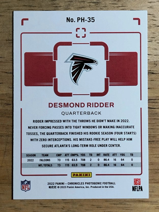 2022 Panini Chronicles Photogenic #35 Desmond Ridder