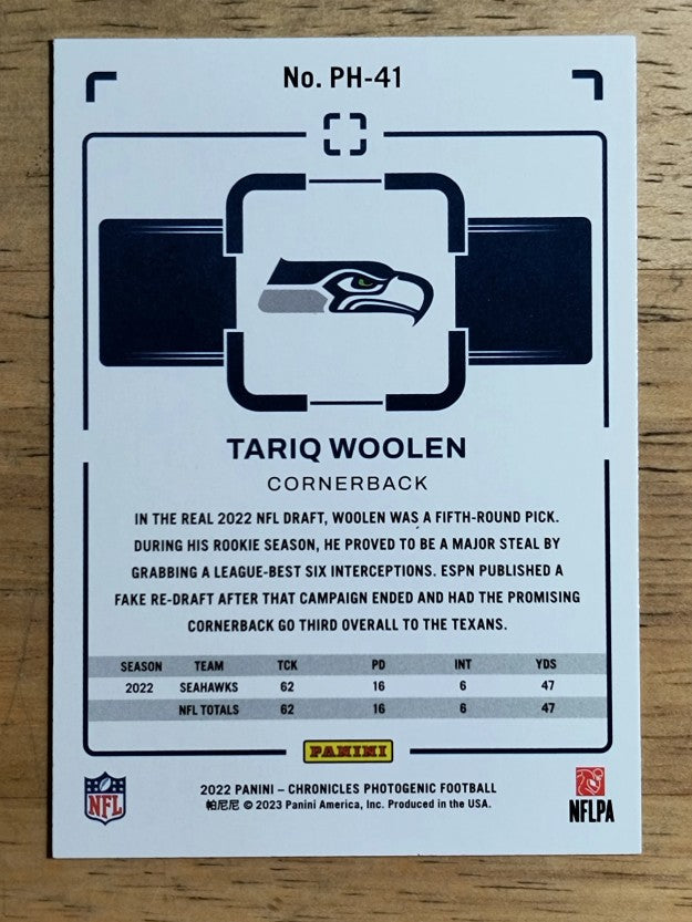 2022 Panini Chronicles Photogenic #41 Tariq Woolen