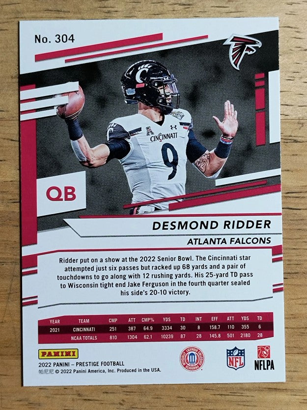 2022 Prestige #304 Desmond Ridder RC