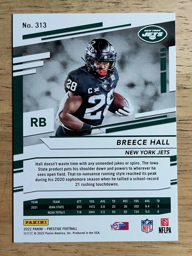 2022 Prestige #313 Breece Hall RC