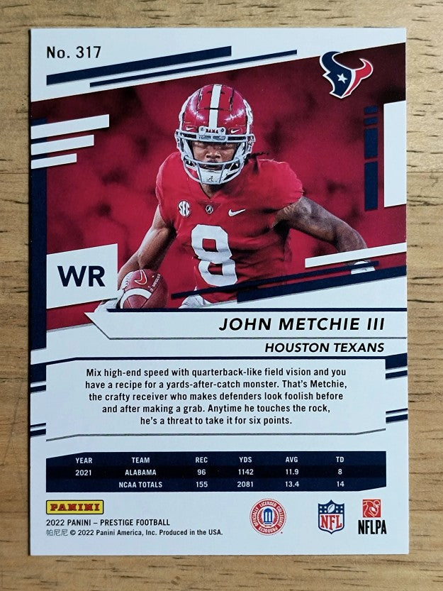 2022 Prestige #317 John Metchie III RC