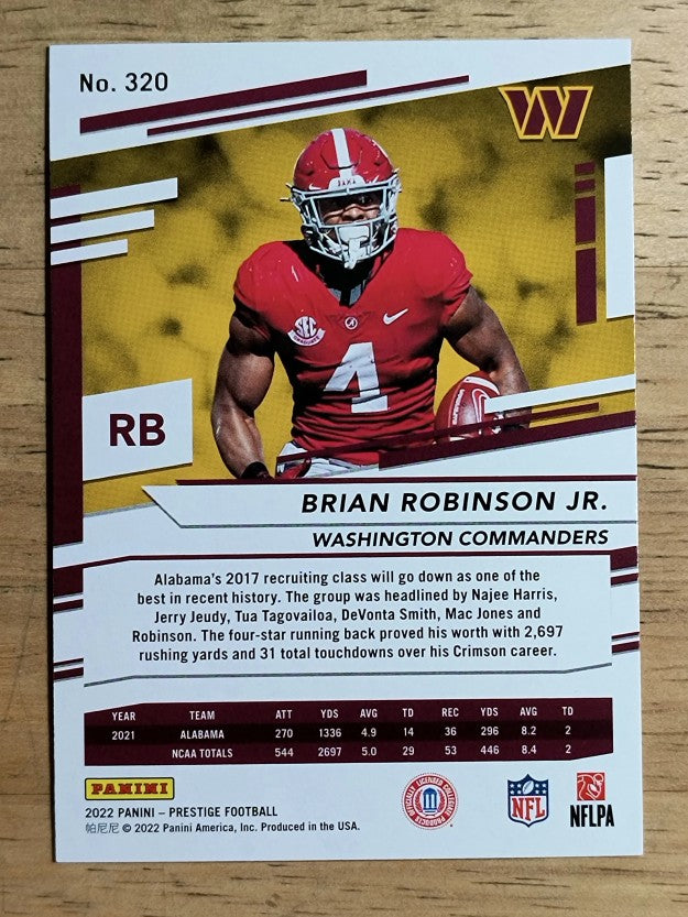 2022 Prestige #320 Brian Robinson Jr. RC
