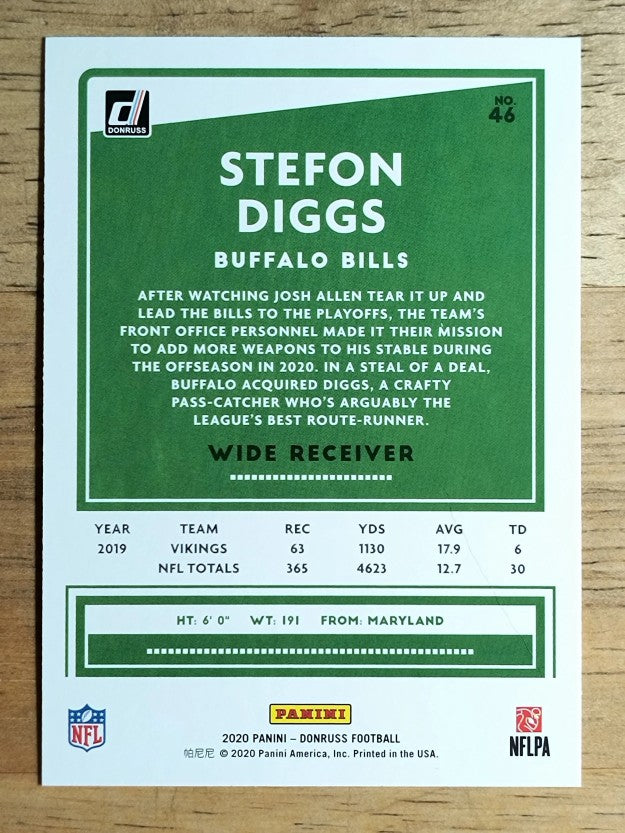 2020 Donruss #46 Stefon Diggs