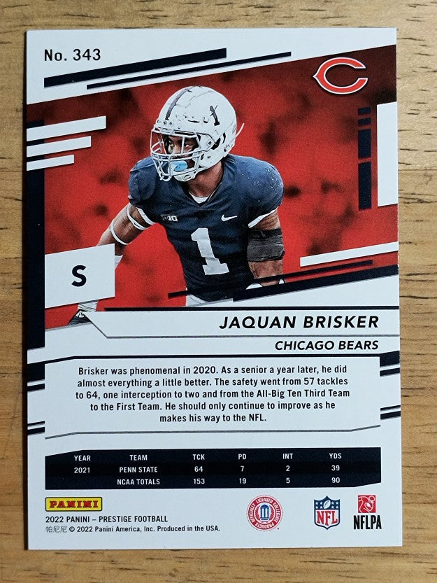 2022 Prestige #343 Jaquan Brisker RC