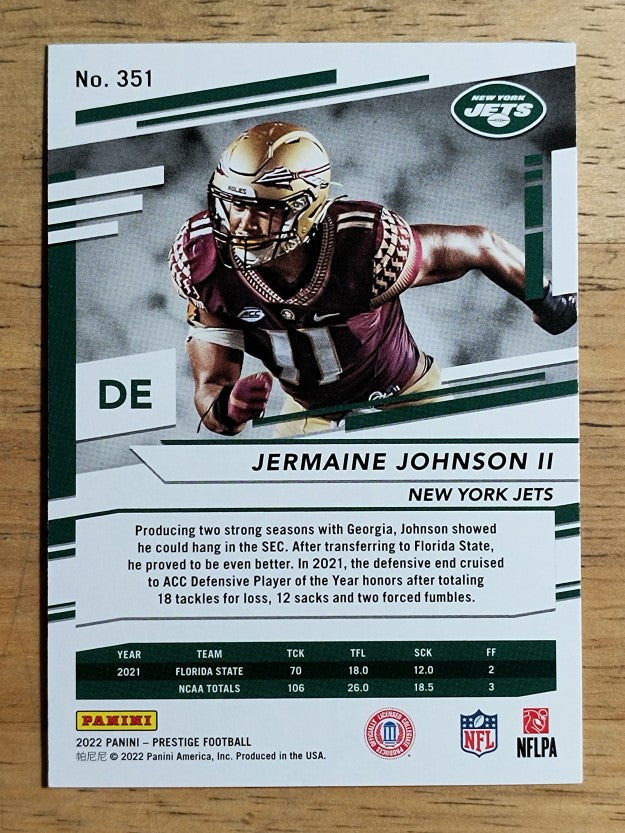 2022 Prestige #351 Jermaine Johnson II RC