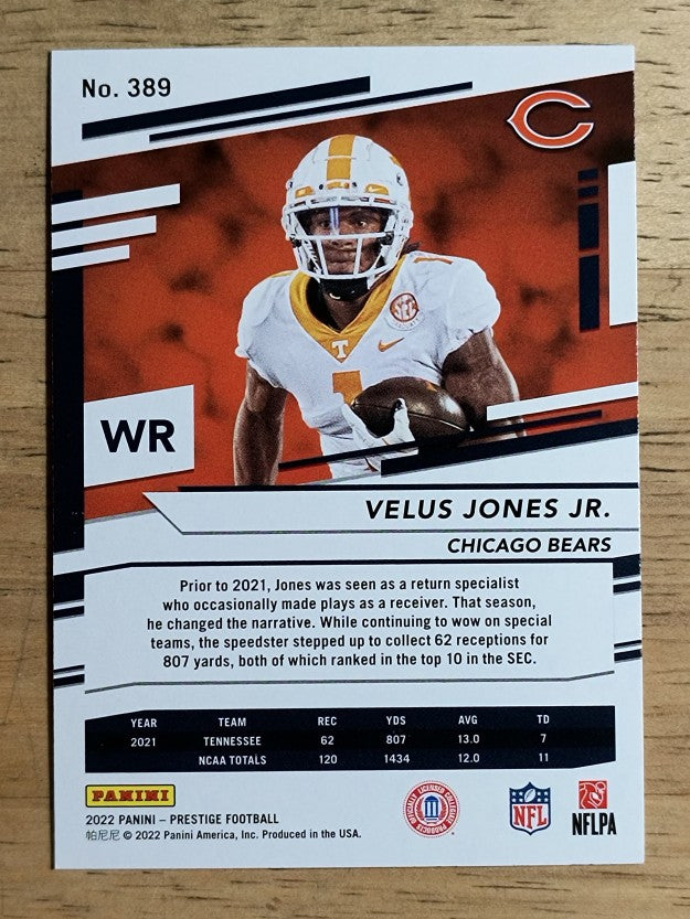 2022 Prestige #389 Velus Jones Jr. RC