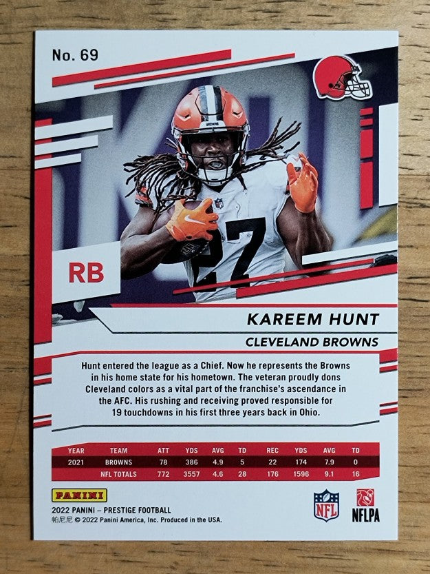 2022 Prestige Xtra Points Diamond #69 Kareem Hunt
