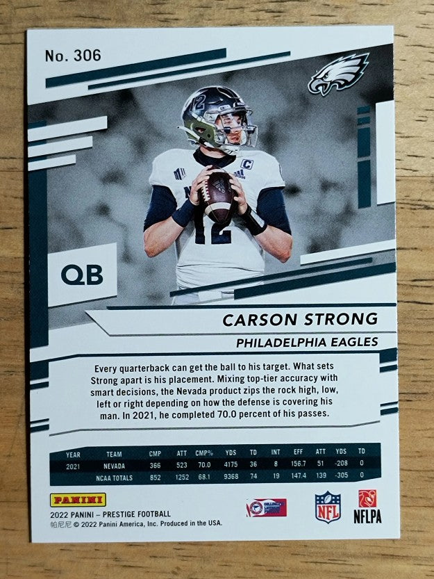 2022 Prestige Xtra Points Diamond #306 Carson Strong