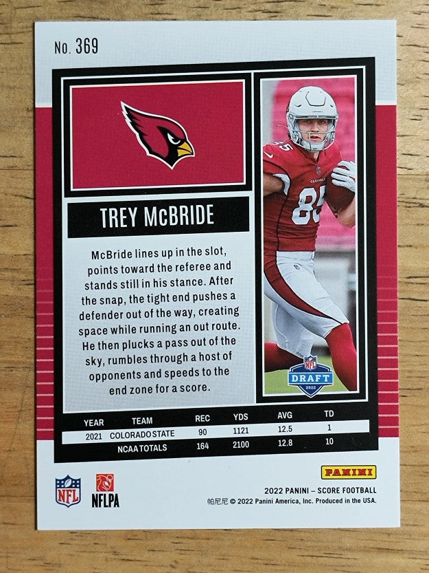 2022 Score #369 Trey McBride RC