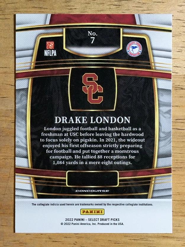 2022 Select Draft Picks Blue #7 Drake London