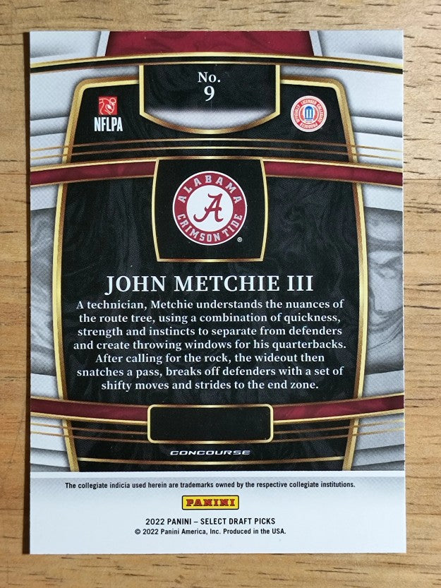 2022 Select Draft Picks Blue #9 John Metchie III