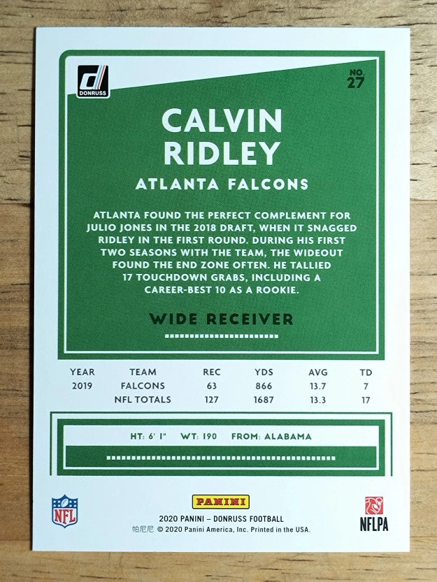2020 Donruss #27 Calvin Ridley