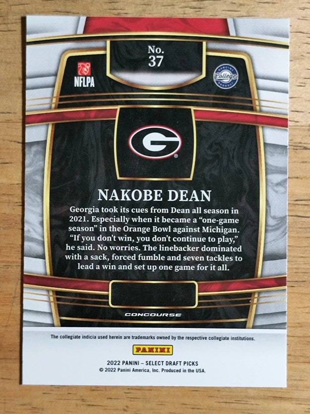 2022 Select Draft Picks Blue #37 Nakobe Dean
