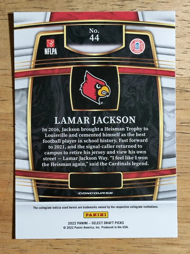 2022 Select Draft Picks Blue #44 Lamar Jackson