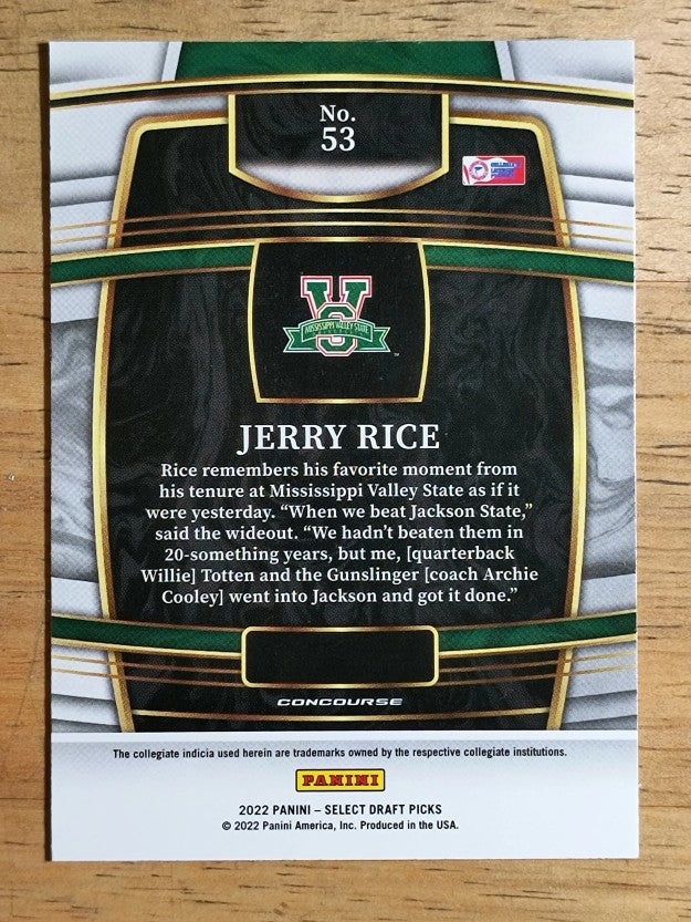 2022 Select Draft Picks Blue #53 Jerry Rice (NM)