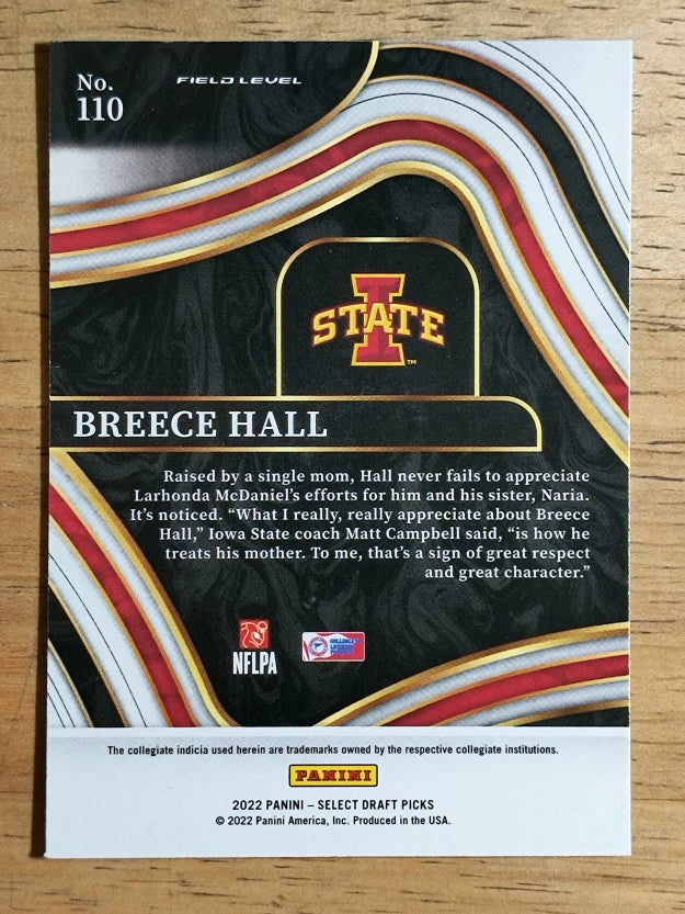 2022 Select Draft Picks Blue #110 Breece Hall