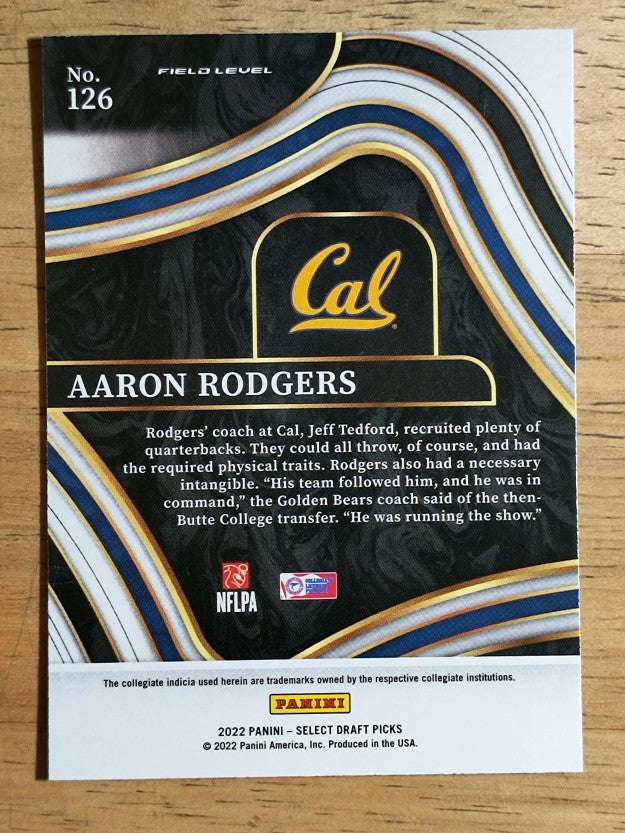 2022 Select Draft Picks Blue #126 Aaron Rodgers
