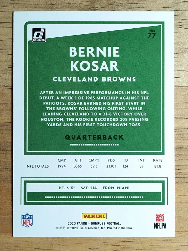 2020 Donruss #77 Bernie Kosar