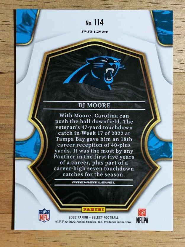 2022 Select Prizm Silver #114 D.J. Moore