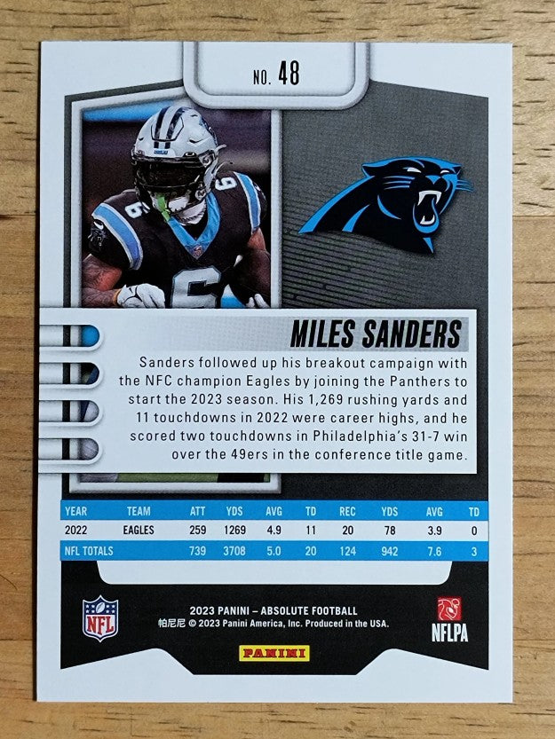 2023 Absolute Green #48 Miles Sanders