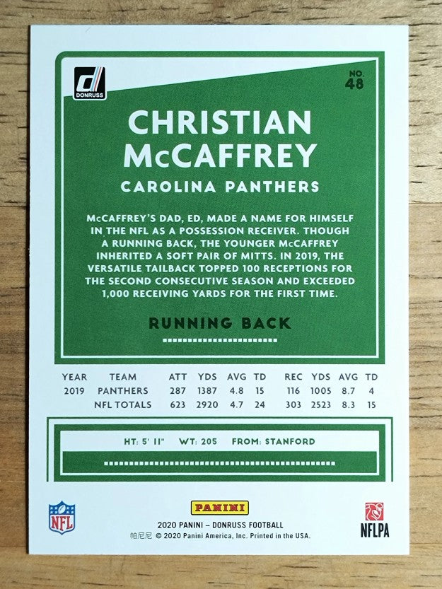 2020 Donruss #48A Christian McCaffrey