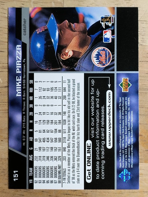 1999 Upper Deck #151 Mike Piazza