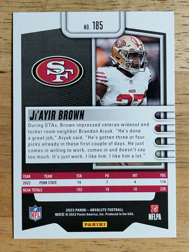 2023 Absolute Retail #185 Ji'Ayir Brown
