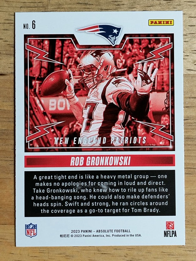 2023 Absolute Rock Out #6 Rob Gronkowski