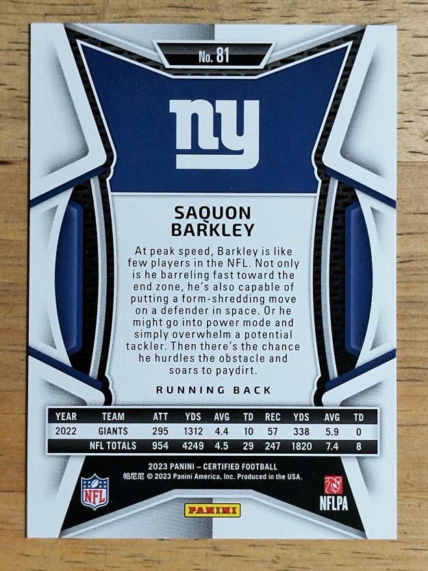2023 Certified #81 Saquon Barkley