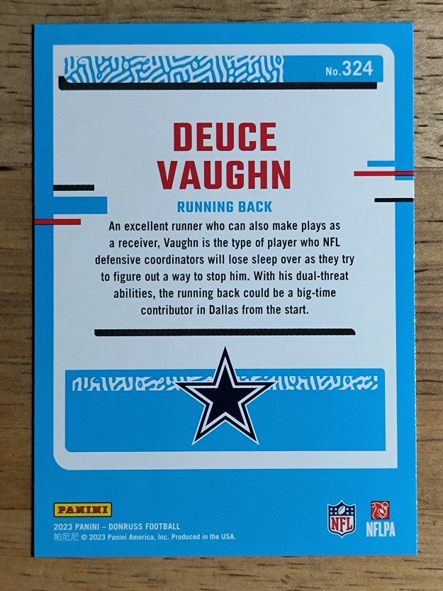 2023 Donruss #324 Deuce Vaughn RR RC