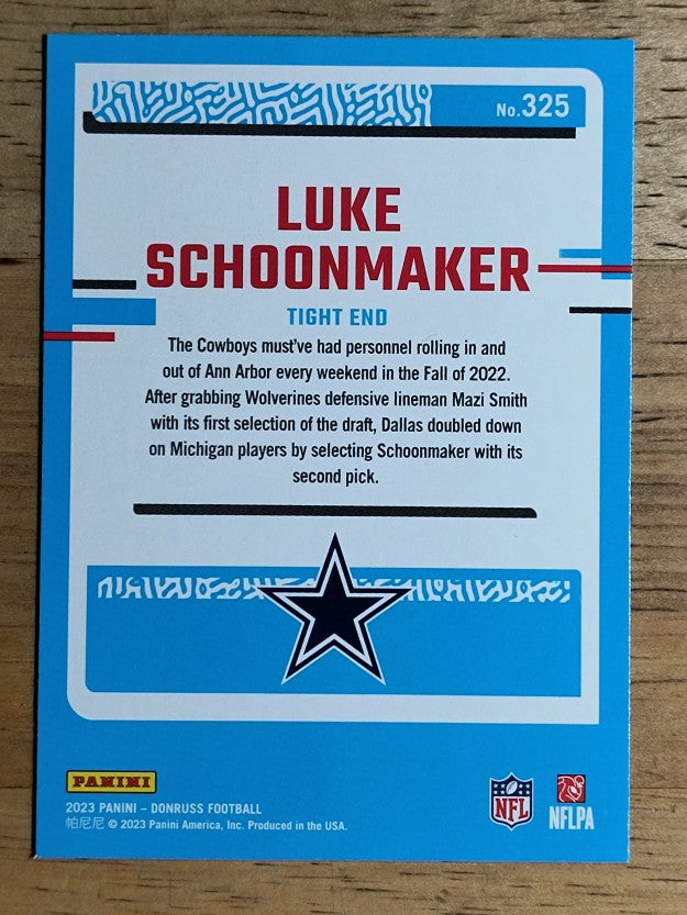 2023 Donruss #325 Luke Schoonmaker RR RC