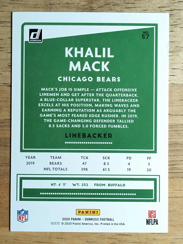 2020 Donruss #57A Khalil Mack