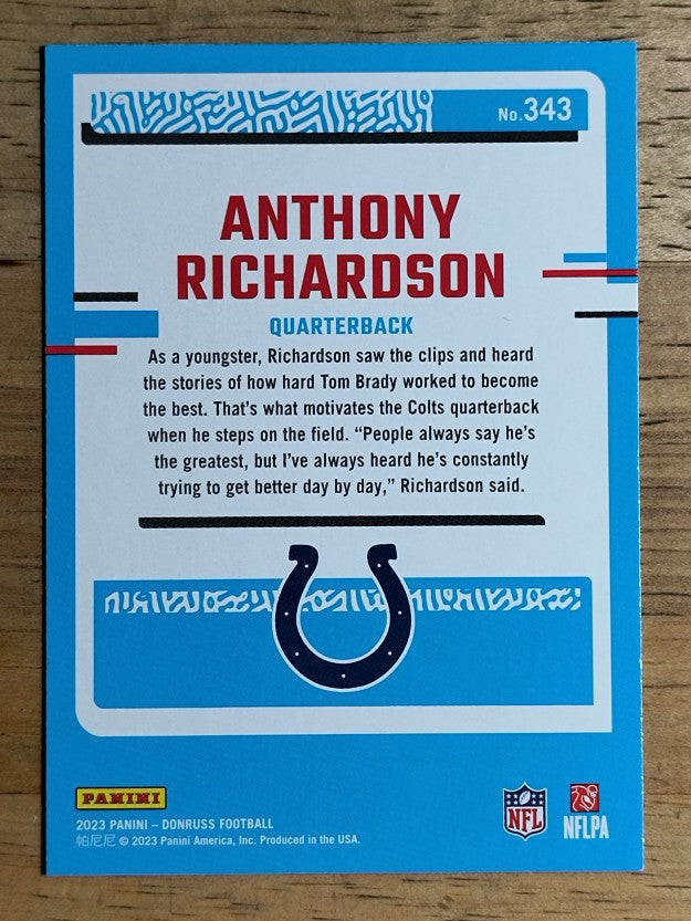 2023 Donruss #343 Anthony Richardson RR RC