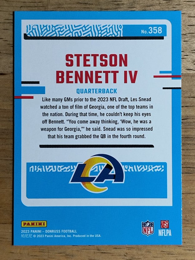 2023 Donruss #358 Stetson Bennett IV RR RC