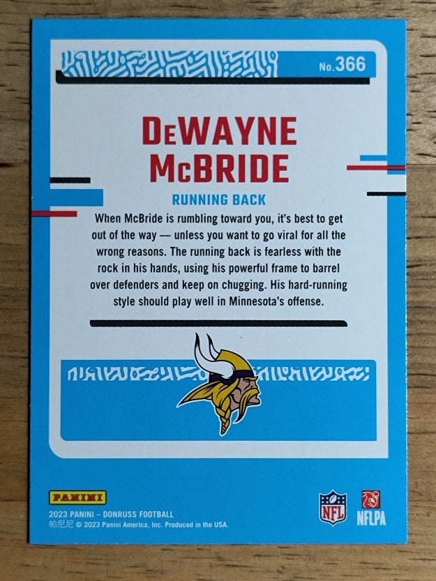 2023 Donruss #366 DeWayne McBride RR RC