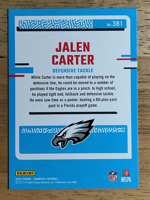 2023 Donruss #381 Jalen Carter RR RC