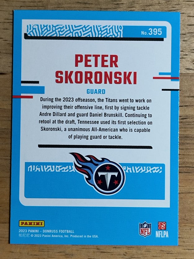 2023 Donruss #395 Peter Skoronski RR RC