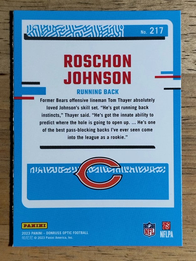 2023 Donruss Optic #217 Roschon Johnson RR RC