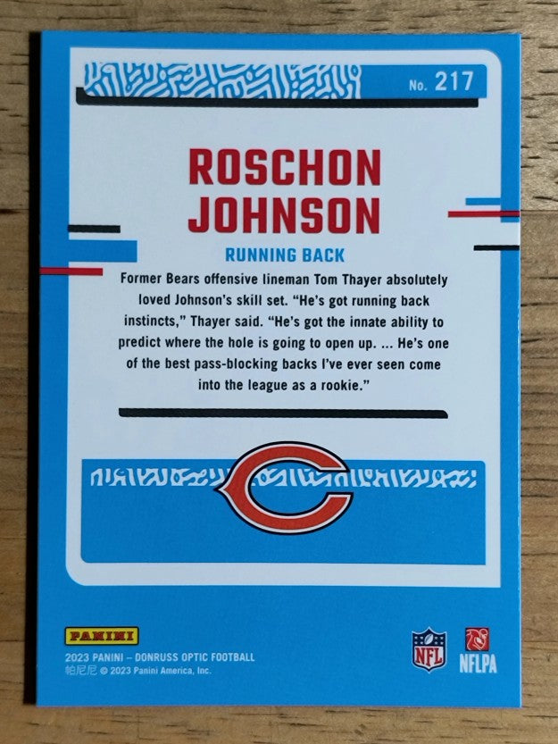2023 Donruss Optic #217 Roschon Johnson RR RC