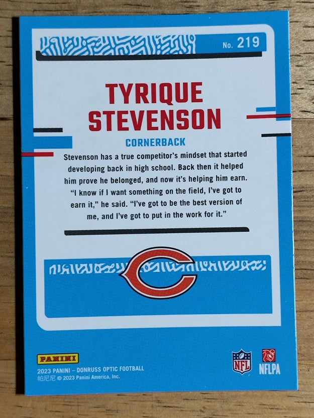 2023 Donruss Optic #219 Tyrique Stevenson RR RC