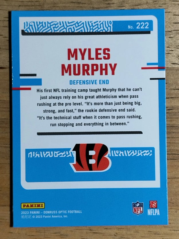 2023 Donruss Optic #222 Myles Murphy RR RC