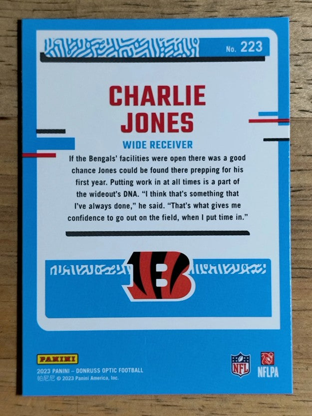 2023 Donruss Optic #223 Charlie Jones RR RC