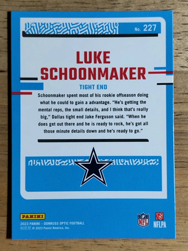 2023 Donruss Optic #227 Luke Schoonmaker RR RC